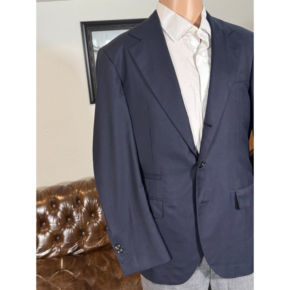 Brunello Cucinelli Blue Blazer Wool 50IT 40R US Deconstructed Sportcoat Jacket